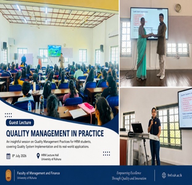 Department of HRM Conducts Workshop on Quality Management in Practice