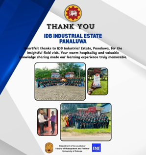 Final Year Accounting Students’ Field Visit to IDB Industrial Estate – Panaluwa Image