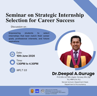 Seminar on Strategic Internship Selection for Career Success