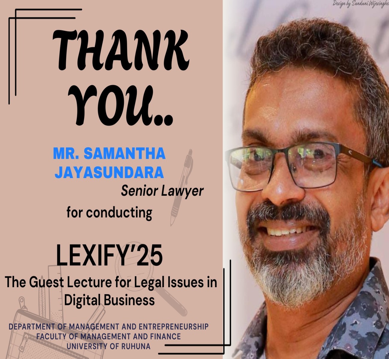 Guest Lecture on “Legal Issues in Digital Business” – LEXIFY’25