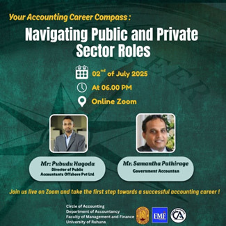 “Your Accounting Career Compass: Navigating Public and Private Sector Roles” — An Insightful Session for Aspiring Accountants Image